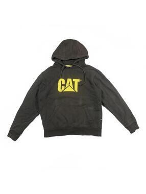 CAT Men’s Hoodie Brown Small Vintage